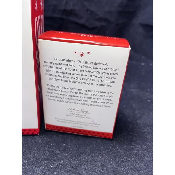 Hallmark Keepsake - Twelve Days Of Christmas - Tree Ornaments - One, Two + Three - Picture 6 of 8